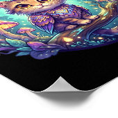 Meowl Cat Owl Meme Brainrot Kids Cursed Silly Gen  Poster (Ecke)