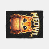 Meowl Funny Meow Cat Owl Brainrot Meme Teen Kids Fleecedecke (Vorderseite (Horizontal))