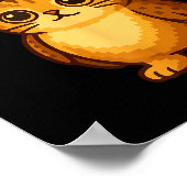 Meowl - Funny Meow Cat Owl Brainrot Meme Teen Kids Poster (Ecke)