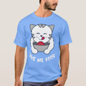 Meowlicious Munchies Whiskerlicking Good Cat Food T-Shirt (Vorderseite)