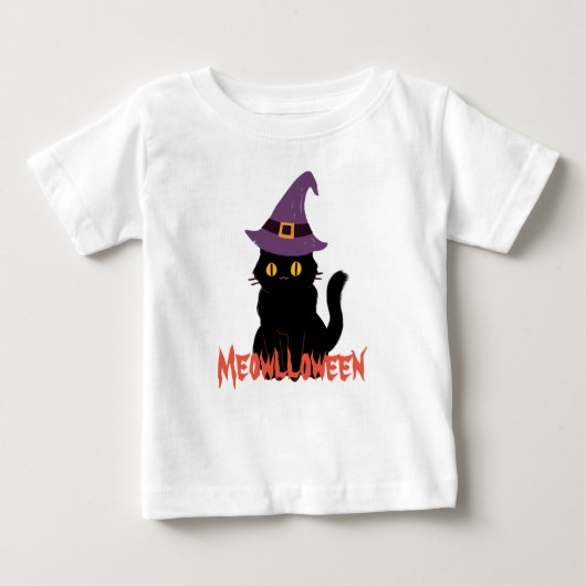 Meowlloween Baby T-shirt (Vorderseite)