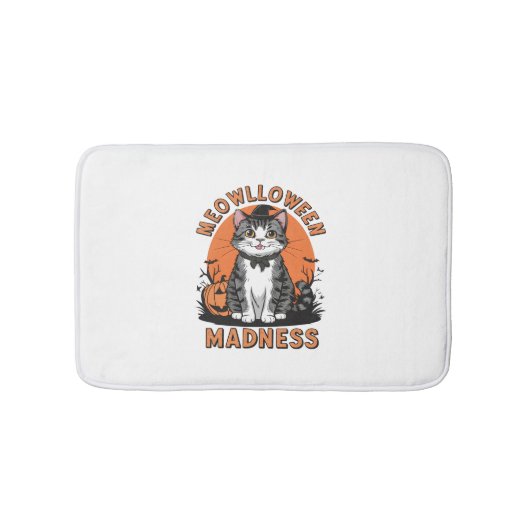 Meowlloween Madness Badematte (Vorderseite)