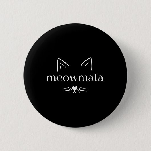 Meowmala Crazy Cat Lady Button (Vorderseite)