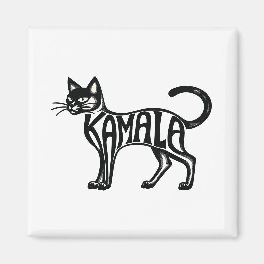 Meowmala Kamala Childless Cat Lady Harris Magnet (Vorne)