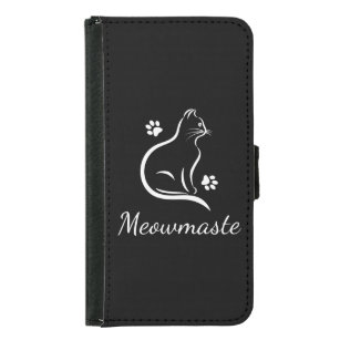 Meowmaste Cat Yoga Geldbeutel - Schwarz
