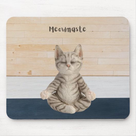 Meowmaste Cat Yoga Mouse Pad Mousepad (Vorne)