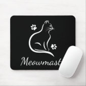 Meowmaste Cat Yoga Mousepad Black (Mit Mouse)