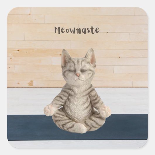 Meowmaste Cat Yoga Stickers (Vorderseite)