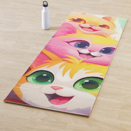 Meowmaste - Niedlich Kittens Anime Style Yogamatte