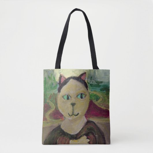 Meowna Mona Lisa Fun Classic Cat Painting Tasche (Vorderseite)