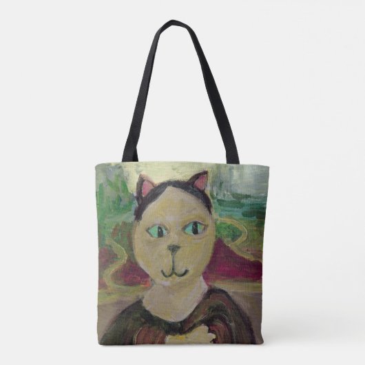 Meowna Mona Lisa Fun Classic Cat Painting Tasche (Rückseite)