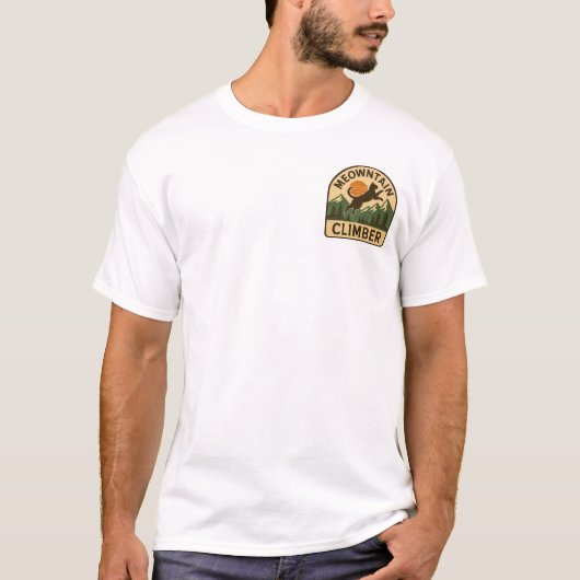 Meowning Climber Leaping Cat T - Shirt (Vorderseite)