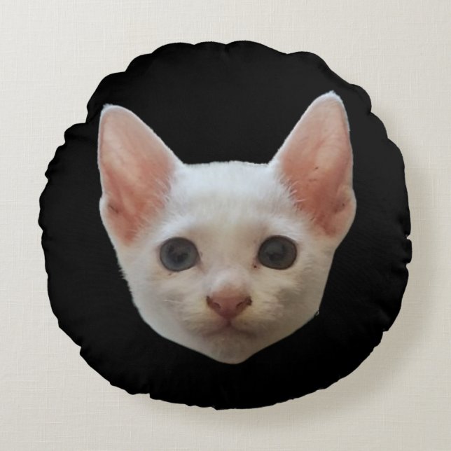 MEOWOO RUNDES KISSEN (Vorderseite)