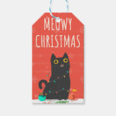 Meowown Christmas Kitty Weihnachtsgeschenk-Tag Geschenkanhänger (Vorderseite)