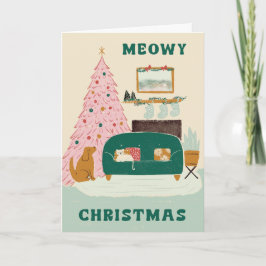 Meowowy Christmas & Yappy New Year Grußkarte Karte