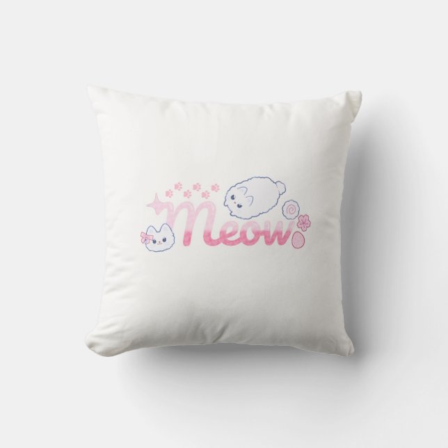Meowpink Kissen (Vorderseite)
