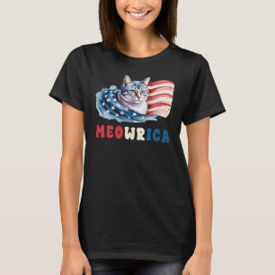 Meowrica, 4. Juli Katze T-Shirt