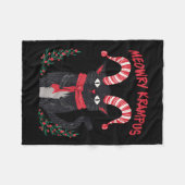 Meowry Krampus Funny Krampus Is Coming To Town Cat Fleecedecke (Vorderseite (Horizontal))