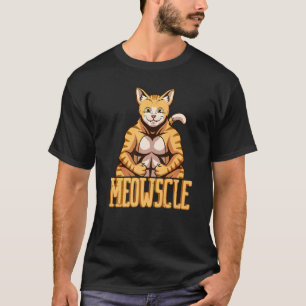 Meowscle Starkes Tier Katzen Gewichte Hanteln T-Shirt