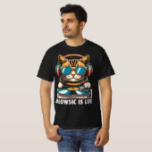 Meowsic ist das Leben T-Shirt (Vorne ganz)