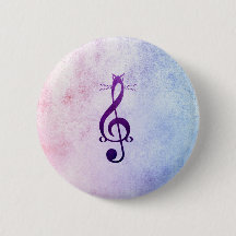 Meowsical buntes Button