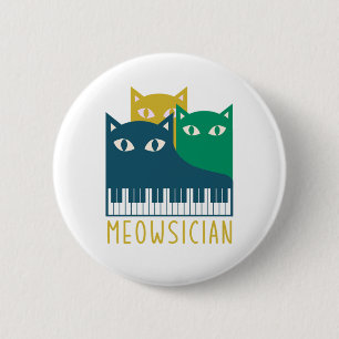 Meowsician Piano Tastatur Cat Kitten Lover Geschen Button