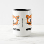MEOWSTACHE Funny Mustache Cat Señor Gato Tasse (Zentrum)