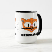 MEOWSTACHE Funny Mustache Cat Señor Gato Tasse (VorderseiteRechts)