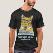 Meowster Keyboard Cat Working Pun Programmer Code T-Shirt (Vorderseite)