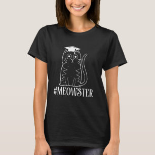 Meowster Lustige Abschlussfeier Absolvent Master-A T-Shirt