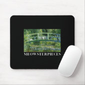 Meowsterstücke AntiquitätenÖlgemälde Funny Cat Lie Mousepad (Mit Mouse)