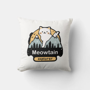 Meowtain Explorer – Süßes Katzenabenteuer-Design Kissen