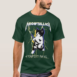 Meowtallica Lustiges Katzen-Meme-Geschenk für Frau T-Shirt