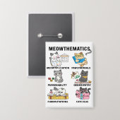 Meowthematics Funny Math Cat Puns For Math Lovers Button (Vorderseite/Rückseite)