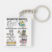Meowthematics Funny Math Cat Puns For Math Lovers Schlüsselanhänger (Rückseite)