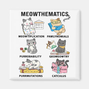 Meowthematik Lustige Mathe-Katzen-Witze Für Mathe- Magnet