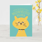 Meowvelous Mama Cat Karte (Gelbe Blume)