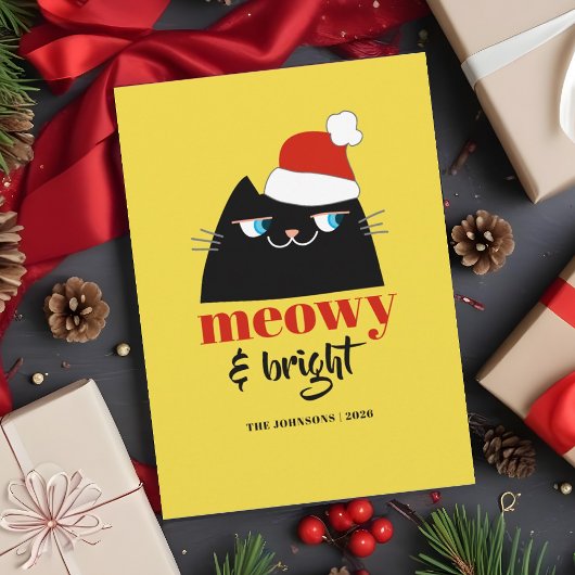 Meowy and Bright Funny Cat Weihnachten