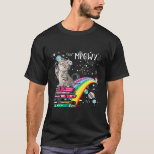 Meowy Astronauten T-Shirt Astronaut Katze Retro Sp