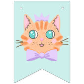 Meowy Birthday Niedlich Rainbow Cats Wimpelkette (Erste Fahne)