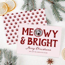 Meowy & Bright Doodle Cat Foto Weihnachten