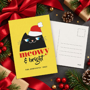 Meowy & Bright Lustige schwarze Katze Weihnachten
