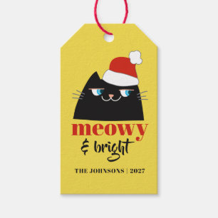 Meowy & Bright Lustiger Katzen-Weihnachtsanhänger Geschenkanhänger