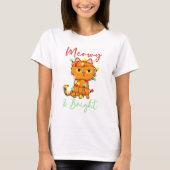 Meowy & Bright Orange Katzenleuchten T-Shirt (Vorderseite)