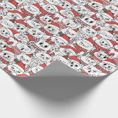 Meowy & Bright - Weihnachtskatzen Geschenkpapier (Ecke)