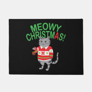 Meowy Cat Christmas Fußmatte