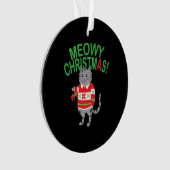 Meowy Cat Christmas Ornament (Vorderseite)