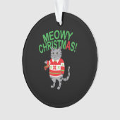 Meowy Cat Christmas Ornament (Vorderseite)