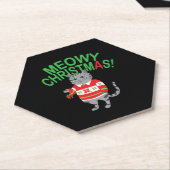 Meowy Cat Christmas Untersetzer (angewinkelt)