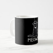 Meowy Cat Kitten Niedlich Hat Kaffeetasse (Vorderseite Links)